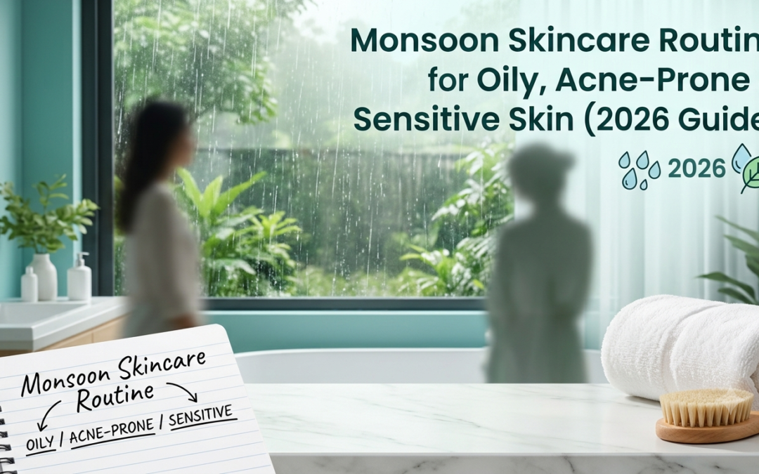 Monsoon Skincare Routine for Oily, Acne-Prone & Sensitive Skin (2026 Guide)
